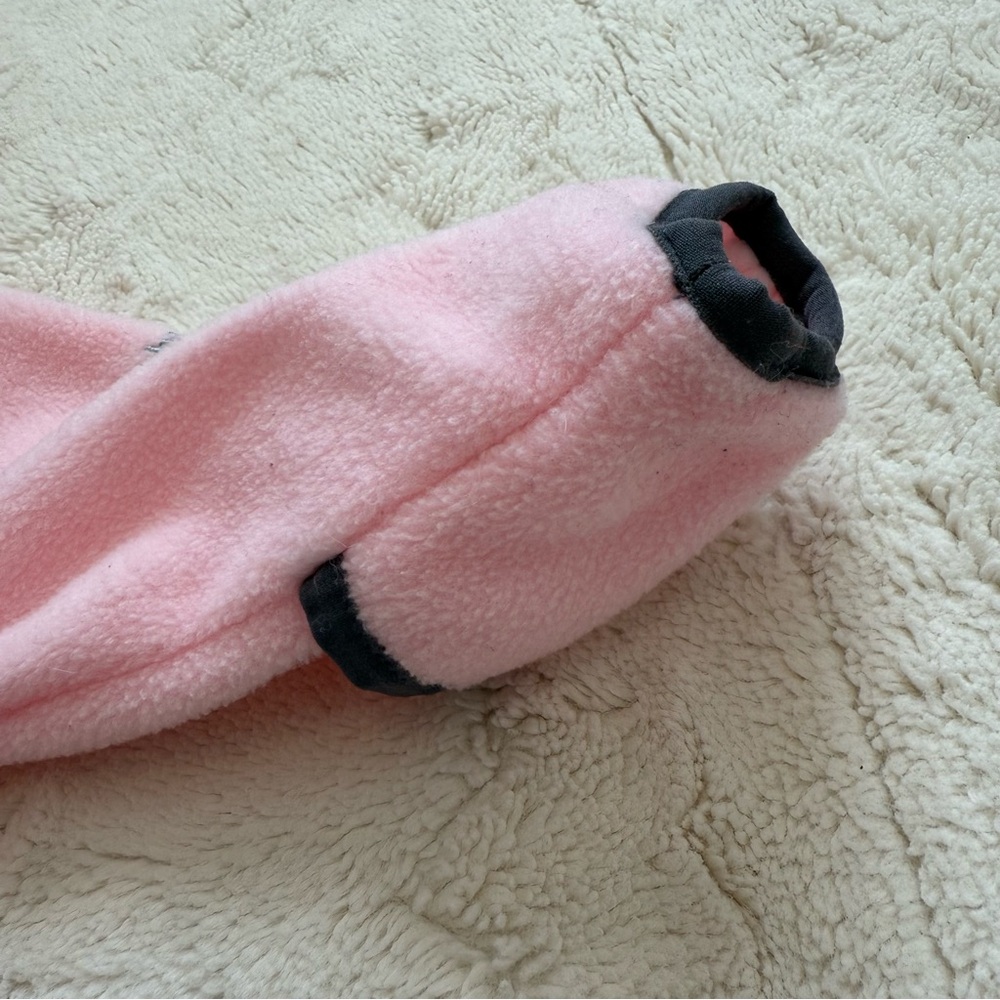 Columbia Baby Pink One Piece Fleece Bunting Suit with Bear Ears - Picture 4 of 9